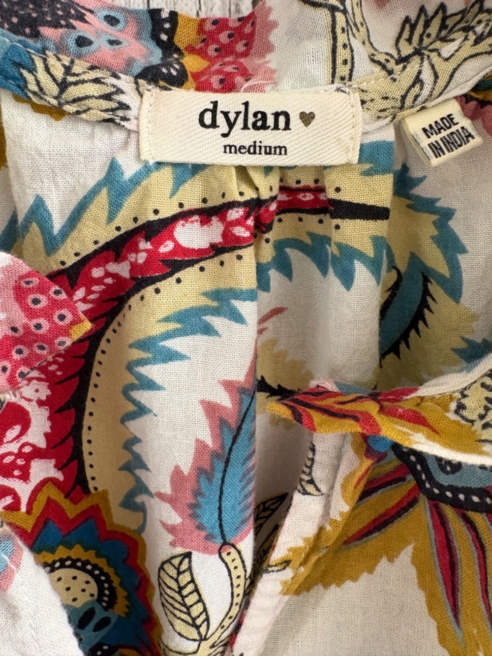 Dylan by True Grit Floral Boho Short Sleeve Blouse - Picture 3 of 5